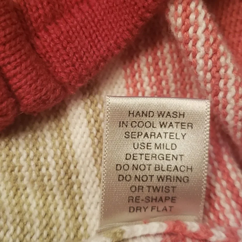 Cute Christopher & Banks Striped Zippered Cardigan Sz L